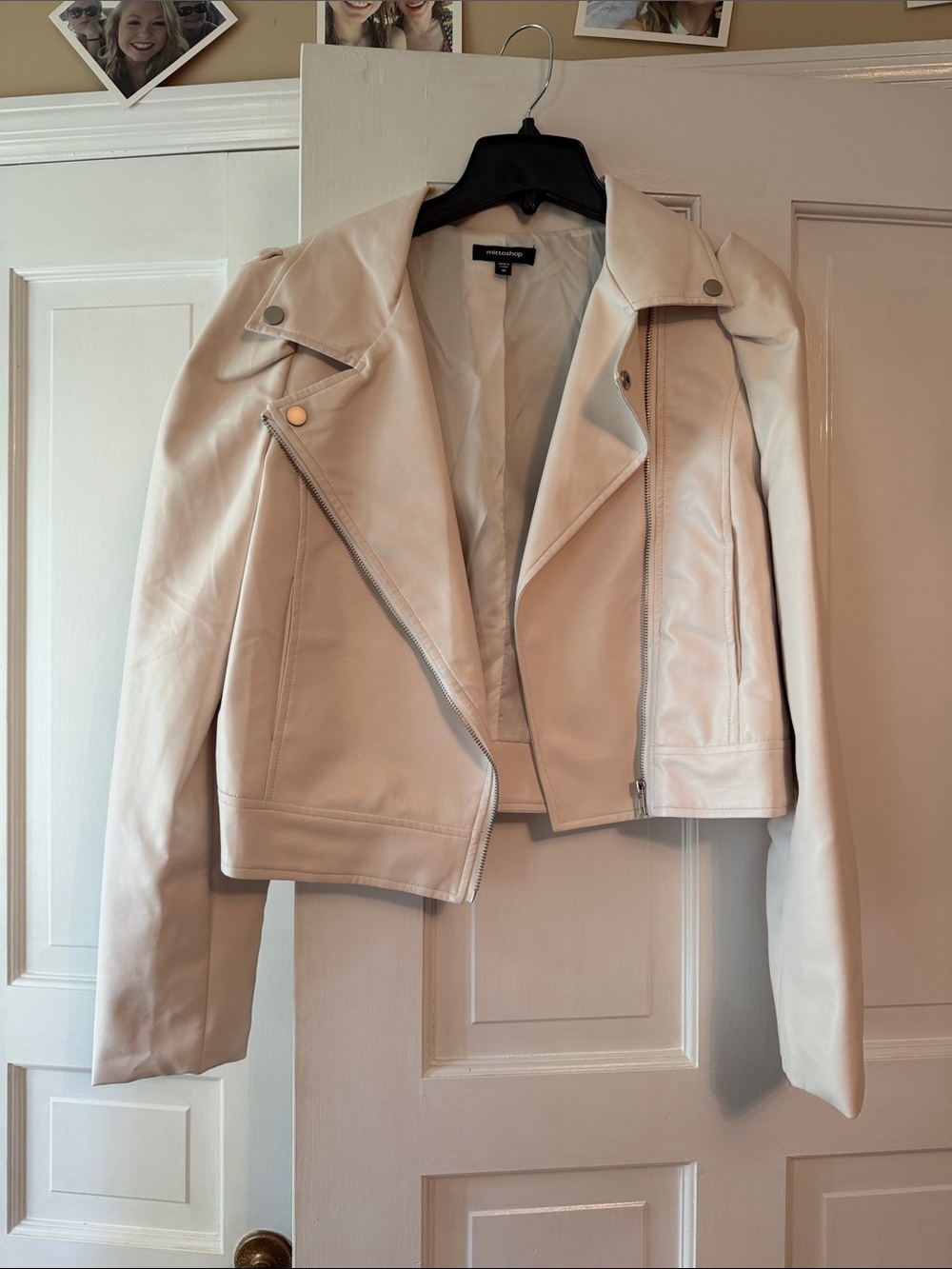 Off-White Faux Leather Jacket